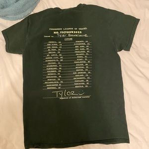 tyler the creator tour merch